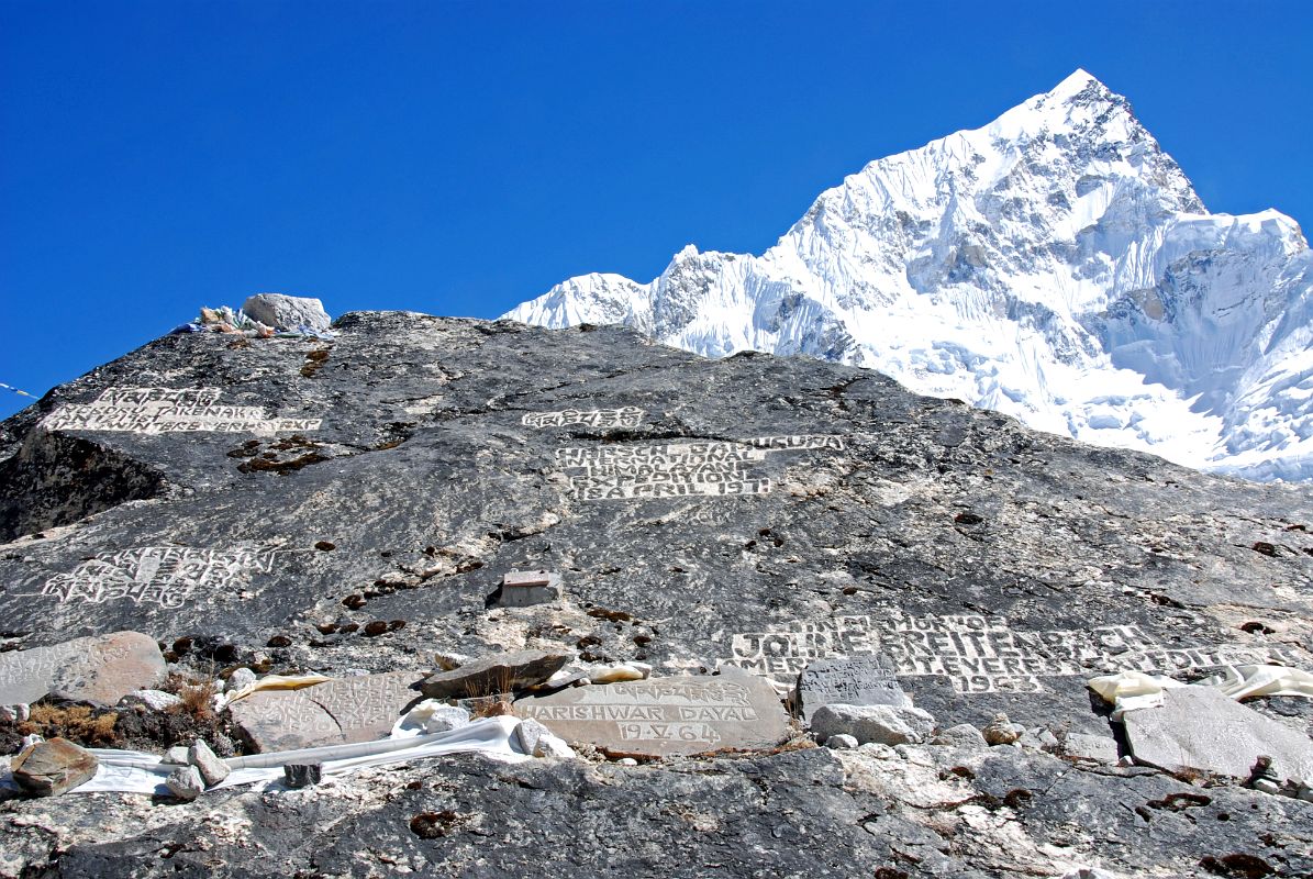13 Memorial Next To Gorak Shep For Jake Breitenbach 1963, Harishwar Dayal 1964, Phu Dorje 1969, Harsch Bahuguna 1971, Noboru Takenaka 1981